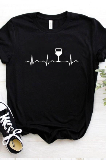 Wine Heart Beat Women T-shirt