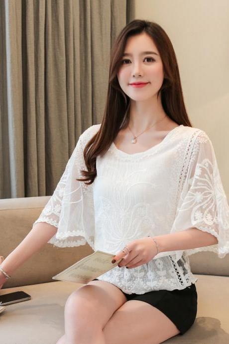 Summer White Lace Blouse