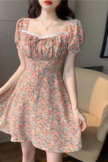 Casual Printed Cute Floral Print Summer Dress