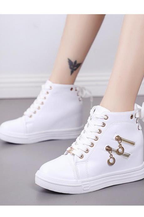 Chic High Top Casual Shoes in Black and White