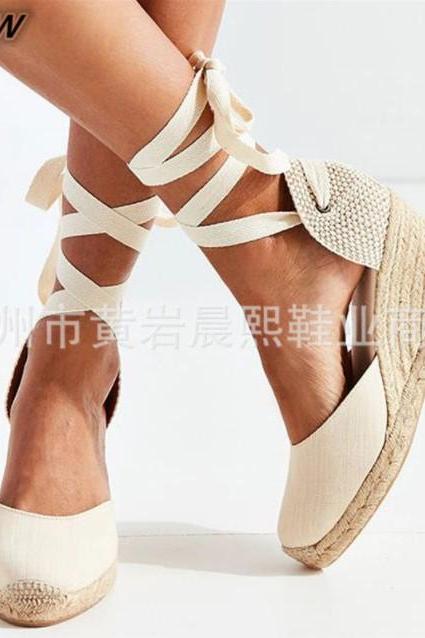Women's Ankle Strap Espadrilles Wedge Fashion Sandals