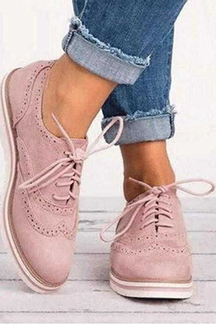Chic British Style Lace up Oxford Shoes