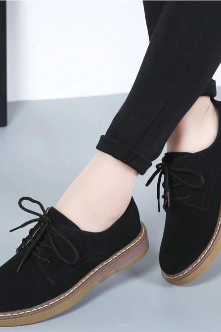 Genuine Leather Lace up Oxford Shoes