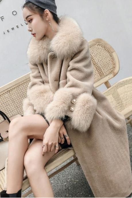Chic Faux Fur High Collar Women&amp;#039;s Winter Coat