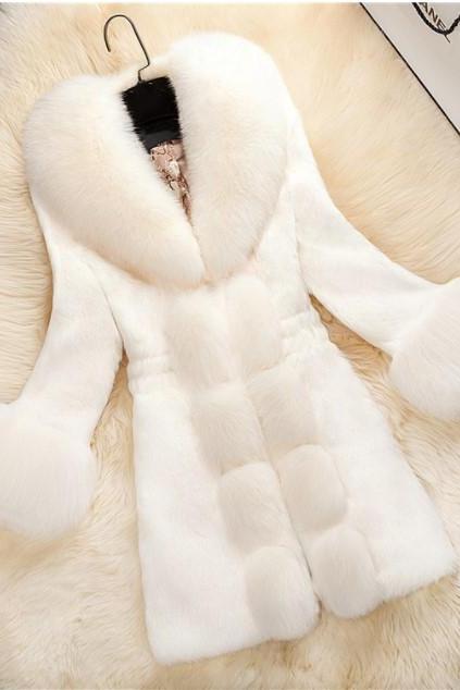 Classy Faux Fur Autumn And Winter Warm Coat