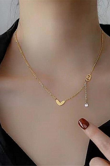 Heart Charmed Chic Chain Necklace