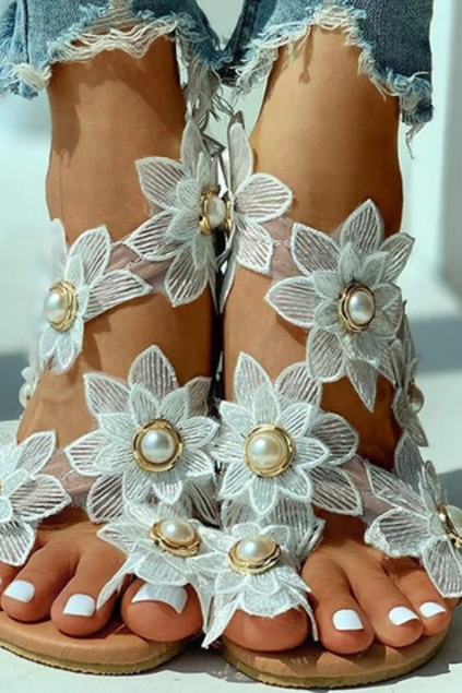 Summer Floral Beautiful Boho Sandals