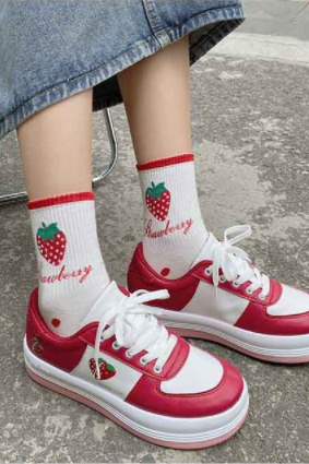 Kawaii Strawberry Lolita Shoes
