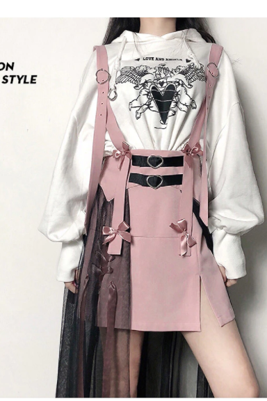 Harajuku Kawaii Girl Suspender Skirts