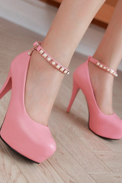 Platform Pumps Wedding Pink Heels