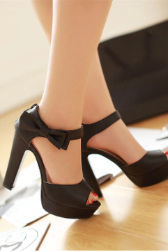 Lady Ankle Strap Zipper Shoes