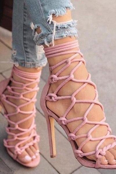 Casual Thin Heel Cutout Women Shoes