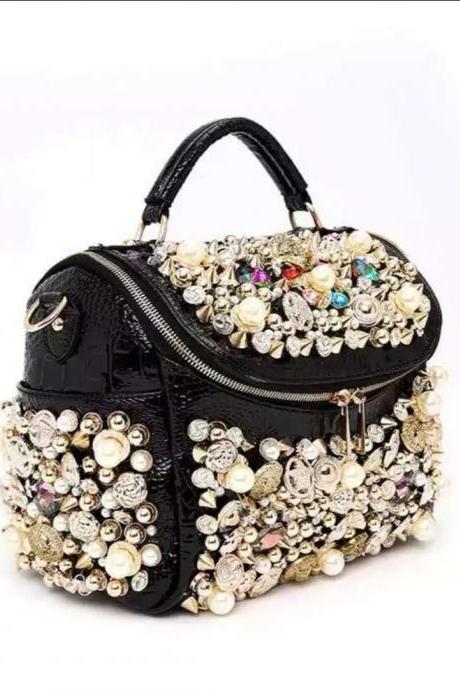 Pearl Ladies Handbag Fashion Rhinestone