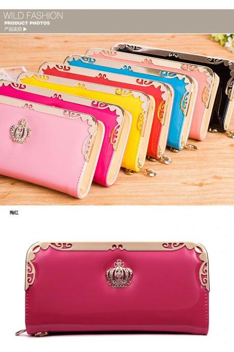 Wallet Crown Fashion Long Leather