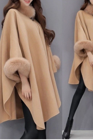 Woolen Coat The Large Fur Collar