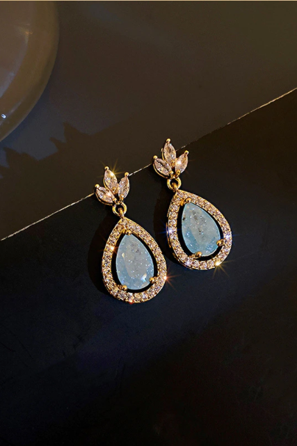  Blue Crystal Earrings Fashion 