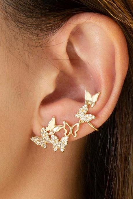 Cute Butterfly Ear Clip Earrings