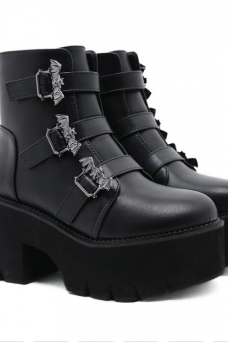 Metal Decoration Ankle Boots