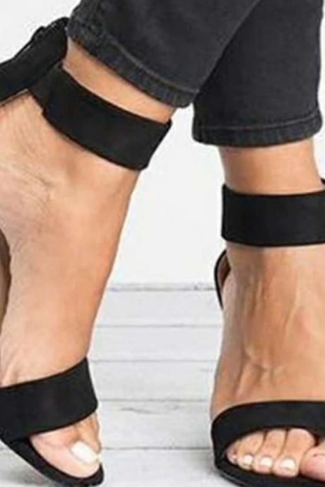 Spring Women Pumps Sandals Thin High Heel Open Toe