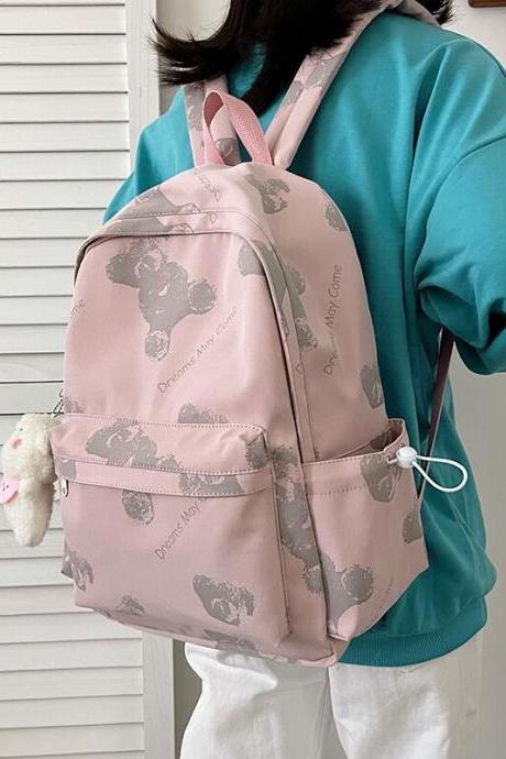 Ladies Kawaii Nylon Cartoon Trendy Student Backpack Cute Girl 