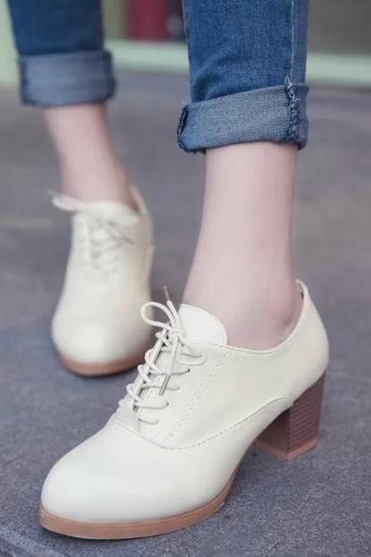Cute Lace Up Oxford Shoes