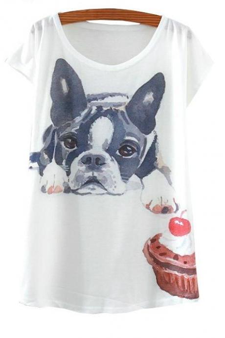 Cute Puppy and Cup cake T shirt