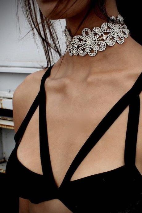 Luxury Elegant Fully Jewelled Choker Necklace