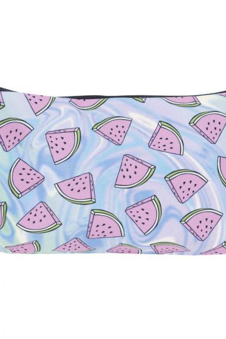 Summer Fruit Print Cosmetic Bag