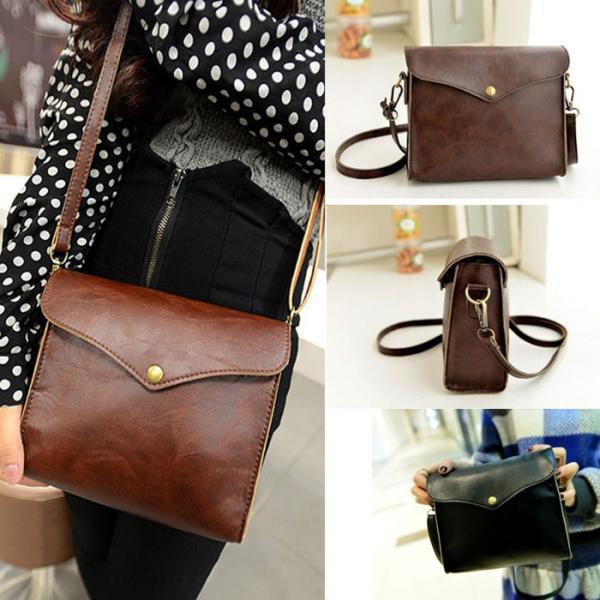 Classy PU Leather Shoulder Bag In Black And Brown on Luulla