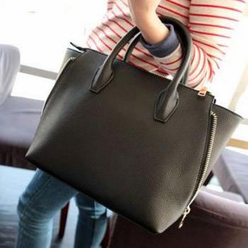 Elegant Black Pu Hand Bag on Luulla