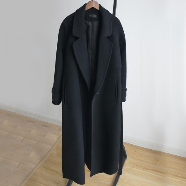 Black Woolen Coat on Luulla