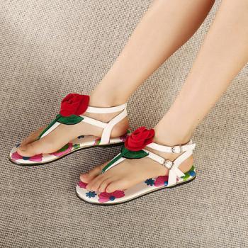 Cute Floral Casual Flat Sandals on Luulla
