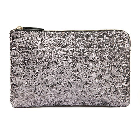 Silver Sequined Wristlet C..