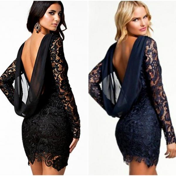 low back chiffon dress