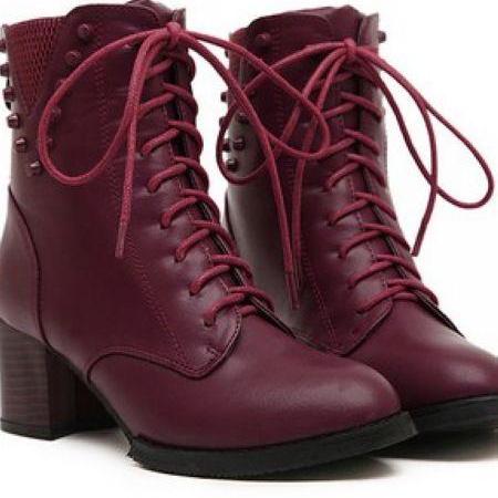 wine flat boots