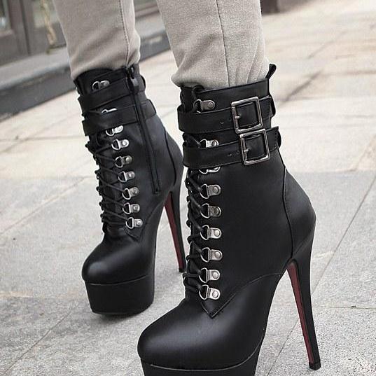 black high heel boots near me