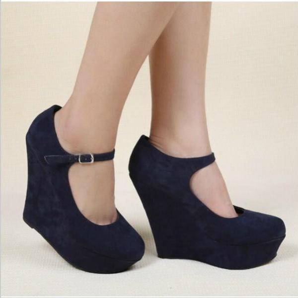 Sexy Ankle Strap Wedge Shoes on Luulla
