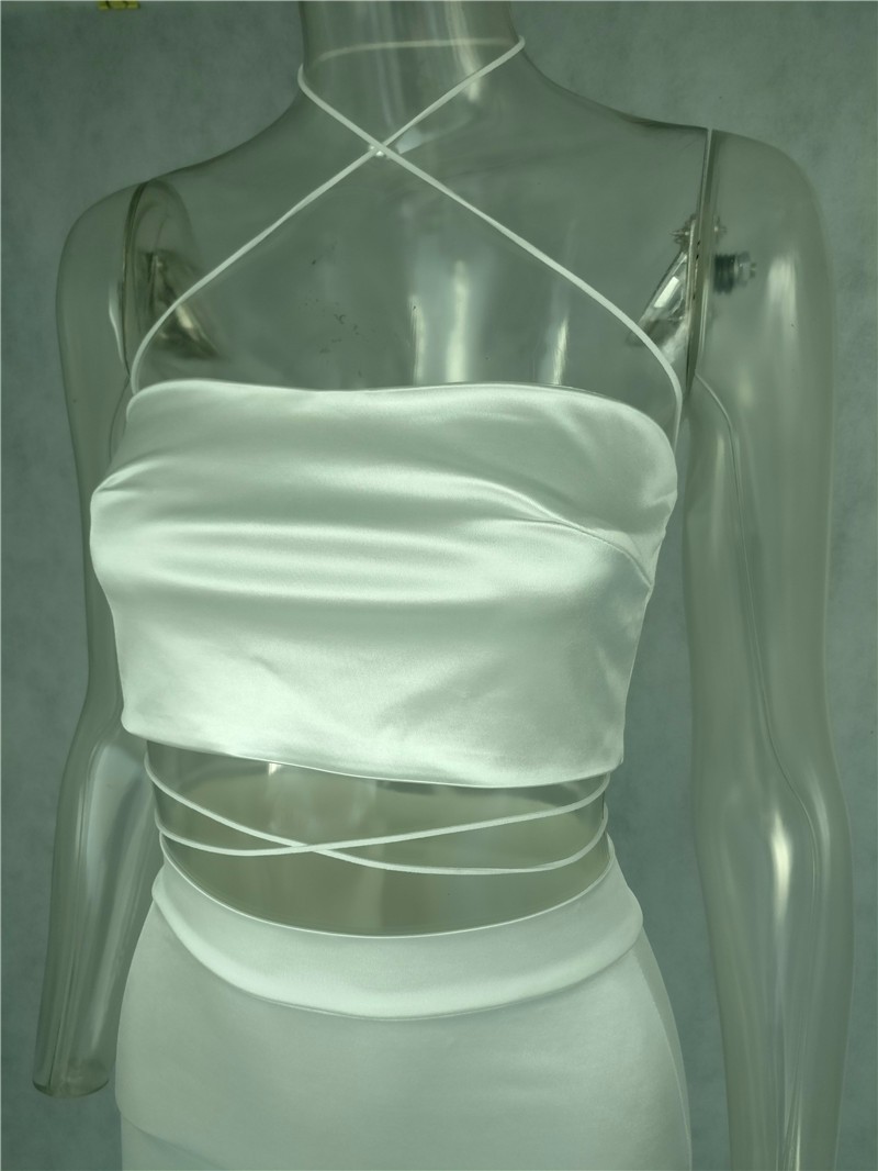 white bodycon two piece