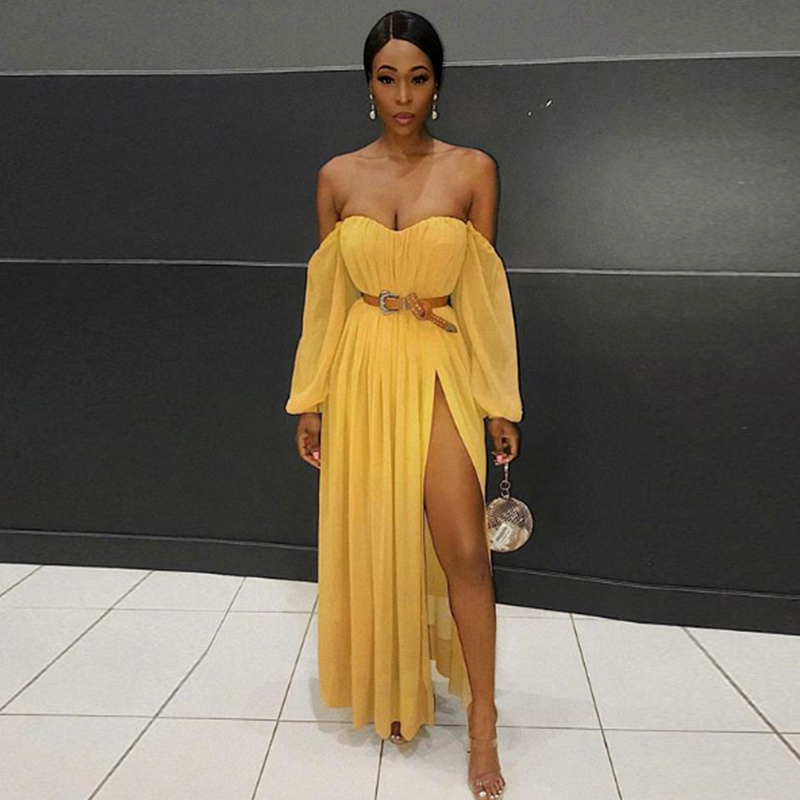 Elegant Strap Off Shoulder Long Dress main image 0
