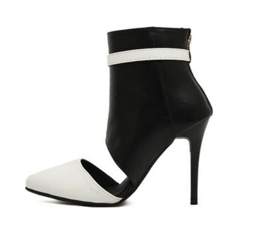 Sexy Black And White Run Way High Heel Shoes on Luulla