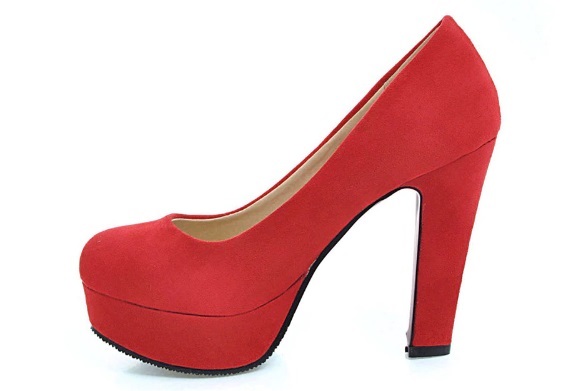 Red Suede High Heels Fashion Shoes on Luulla