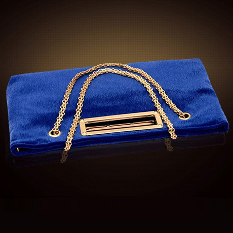 blue bag gold chain