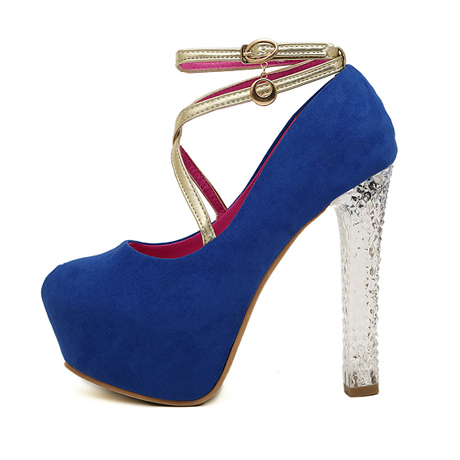 Sexy Blue Strappy High Heel Shoes on Luulla