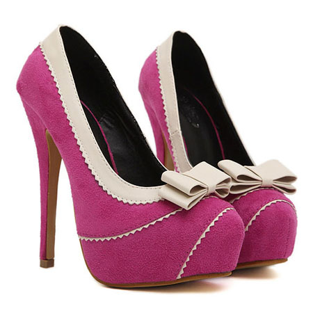 Bow Knot Embellished Rose High Heel Fashion Shoes on Luulla