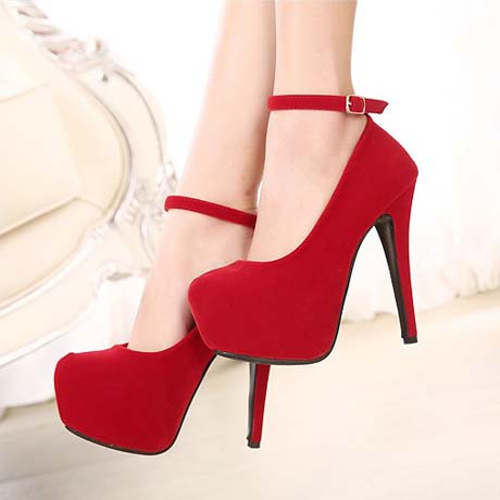 Red Strappy High Heel Fashion Shoes on Luulla