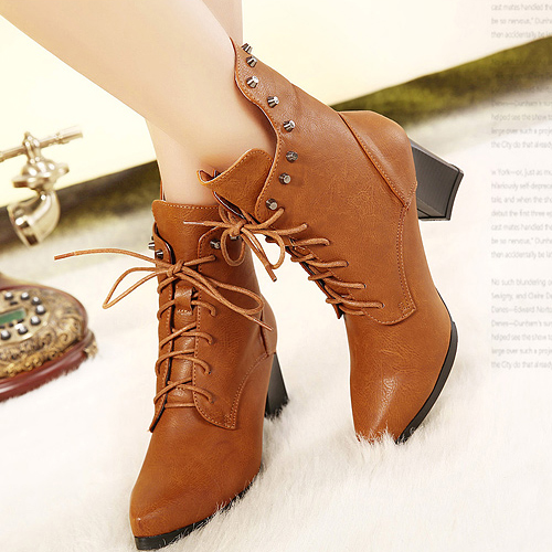dapper pointed toe lace up boots