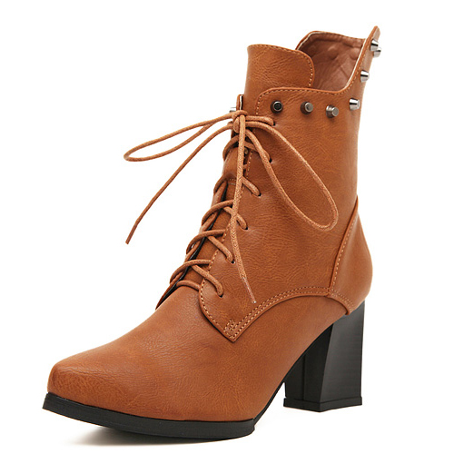 dapper pointed toe lace up boots