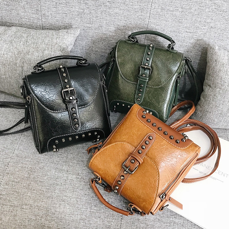 Multifunctional Rivet Backpack For Women on Luulla