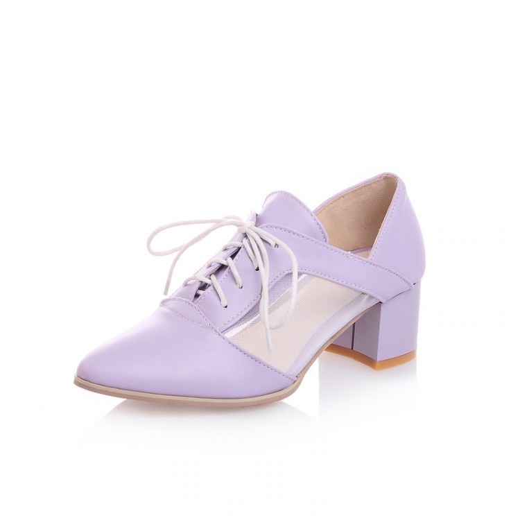 Cute And Comfy Pointed Toe Chunky Heel Oxford Shoes In Cute And Comfy Pointed Toe Chunky Heel Oxford Shoes In