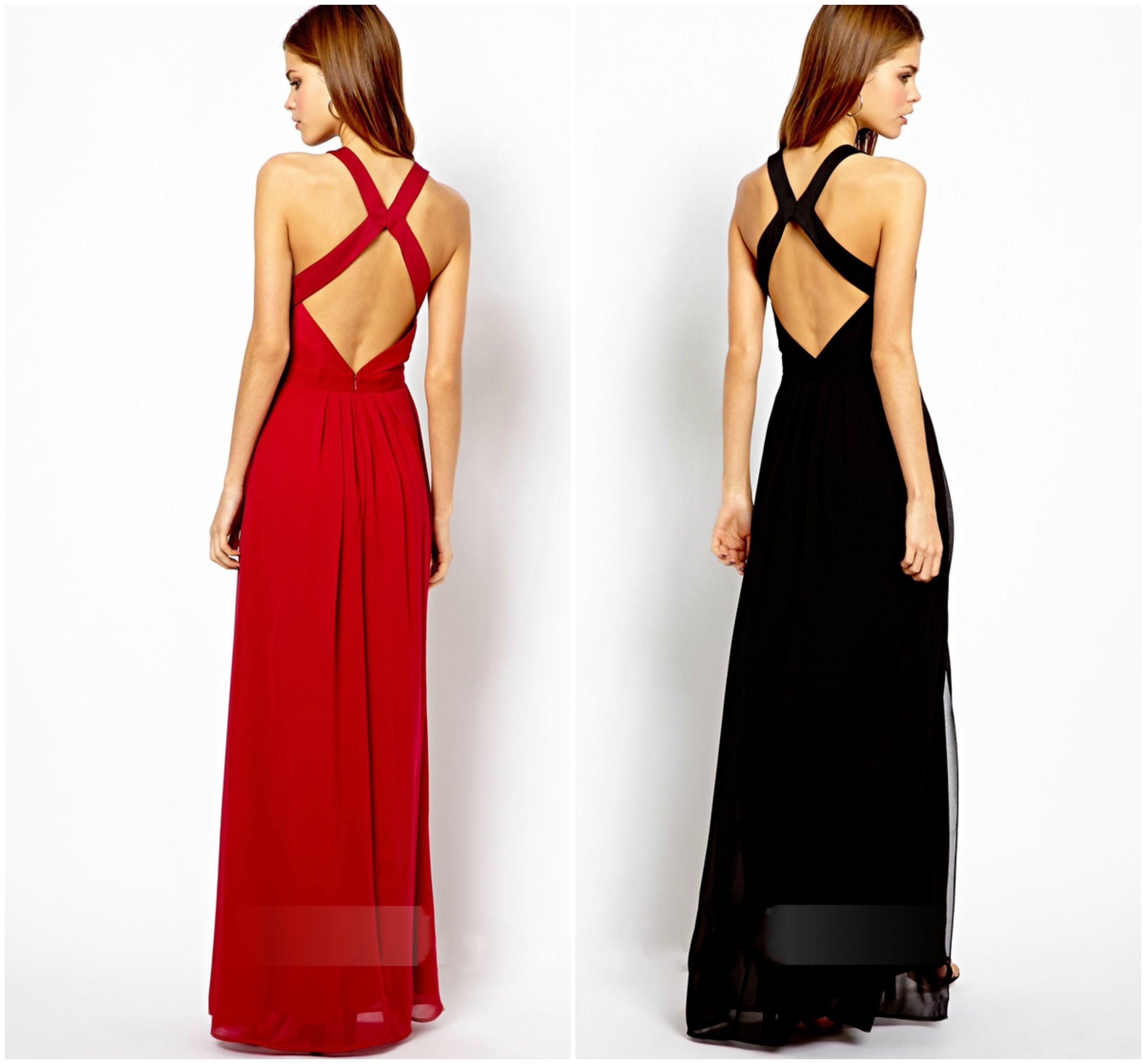 long red backless dress